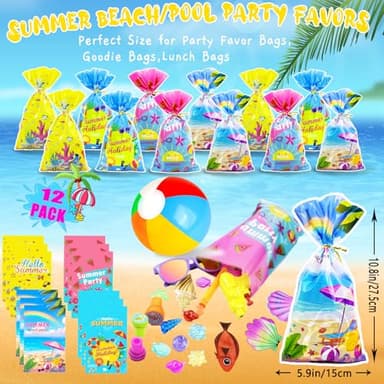 Pool Party Favors and Beach Party Favors,158PCS Summer Pool Toys for Kids, Undersea theme decoration, Including Beach Balls, Sunglasses, Bubble Wands, Stamp and Crystal Shells for Kids Ages 4-8 8-12 - Image 5