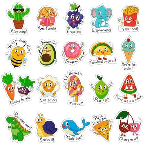 800PCS Punny Teacher Sticker for Student, D-FantiX Motivational Reward Stickers for Kids Classroom, Must Have Essentials for Teachers Elementary, Positive Encouragement Stickers Home School Supplies - Image 1