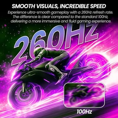 CRUA 27'' Curved Gaming Monitor 260Hz/240Hz, QHD 1440P 1800R VA Panel Computer Monitor with Built-in Speakers, Support AMD FreeSync, 120% sRGB, Blue Light Filter, HDMI2.0 & DP1.4, Wall Mountable-Black - Image 4