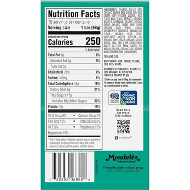 CLIF BAR - Energy Protein Bars - Cool Mint Chocolate with Caffeine - Made with Organic Oats - Energy Bars - Non-GMO - (10 Pack) - Image 3