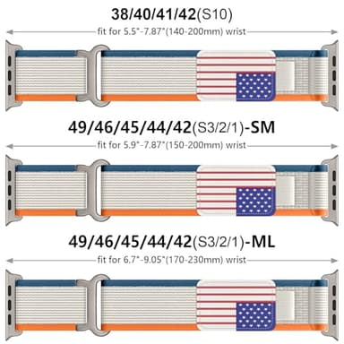 Trail Loop Nylon Band - Compatible with Apple Watch Ultra 2 Band 49mm 46mm 45mm 44mm 42mm 41mm 40mm 38mm Men Women,Rugged Braided Elastic Weave Sport Strap for iWatch Ultra Series 10/9/8/7/6/SE/5/4/3 - Image 8