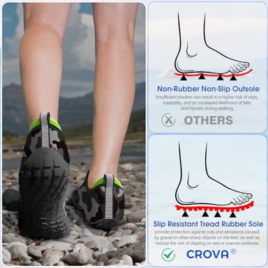 Built-in Heel Grips Water Shoes for Kids Girls Boys Hiking Shoes Wide Barefoot Swim Beach Pools Aqua Socks Slip-On Quick Dry Lightweight for Big Little Kids Toddler - Image 5