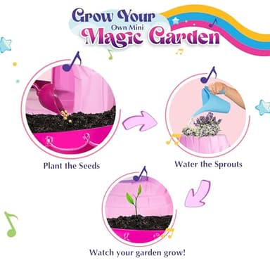 Greenbo Kids Fairy Garden Kit | Indoor & Outdoor Fairy Toy Gardening Set with House, Mist, Music, Light & Tools | Fairy Garden Kit for Kids to Grow, Play, and Learn | For Girls & Boys of Ages 3 and Up - Image 5