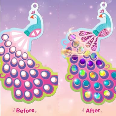 Imagimake Mirror Mosaic Butterfly & Peacock Kids Art Set | DIY Craft Kit | Foil Stickers for Kids | Mosaic Kit | Travel Toys | Birthday Gift for Girls and Boys Ages 3,4,5,6,7,8 - Image 3