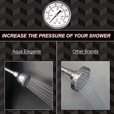 Aqua Elegante 3 Inch High Pressure Shower Head - Best Pressure Boosting, Wall Mount, Bathroom Showerhead For Low Flow Showers, 2.5 GPM - Chrome - Image 2