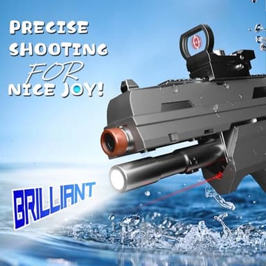 SOFITEN Electric Gel Ball Blaster High Speed 200+FPS Automatic Blaster 100+ Feets Battery Display Foldable Stock Modular Battery with 40,000 Gel Balls Outdoor Games Summer Gifts Ages 14+ - Image 3