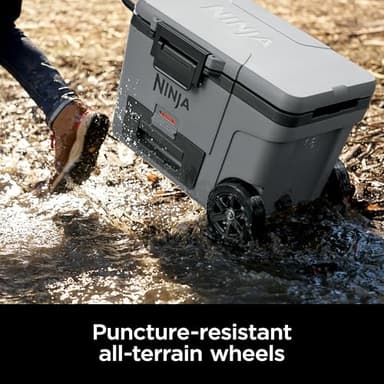 Ninja | Cooler | FrostVault 45QT Cooler with Wheels | Insulated with Temp Dry Storage Drawer | Keeps Ice Cold for Days | for The Beach, Camping, Picnics & More | Slate Gray | FB245GY - Image 4