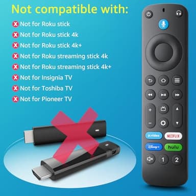 Replacement Voice-Remote-Control for TV-Stick/TV Cube and for Insignia/Toshiba/Pioneer Smart TVs - Image 3