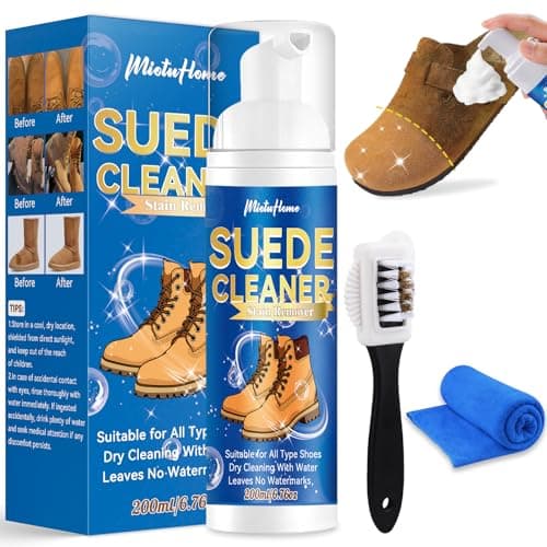 MiotuHome Suede Shoe Cleaner, Suede Cleaner with 4-Side Suede Brush, Shoe Cleaner Removes Dirt & Stain, Shoe Cleaning Kit for All Colors Suede, Nubuck, Boots, Trainer, Leather, Sneaker - Image 1