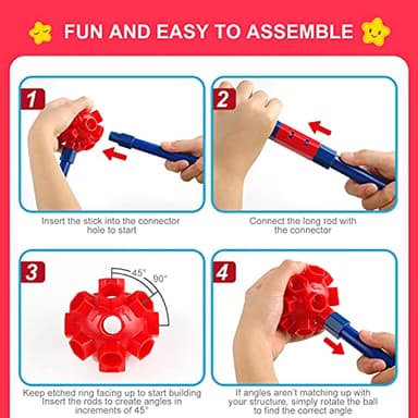 Fort Building Kit for Kids,STEM Construction Toys, Christmas & Birthday Gift for 4 5 6 7 8 9 10 11 12 Years Old Boys and Girls,Ultimate Creative Set for Indoor & Outdoors Activity,140 Pcs,Original - Image 3