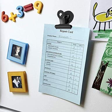 VNDUEEY 20 Pack Black Fridge Magnets Magnetic Clips Refrigerator Magnet, Magnet Clips for Whiteboard Locker, Clip Magnets for Home, School, Office, Magnetic Paper Clip Holder - Image 7