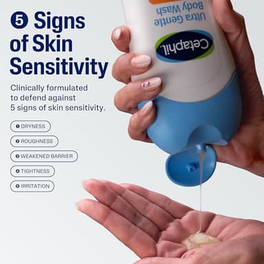 Cetaphil Ultra Gentle Refreshing Body Wash, For Dry to Normal, Sensitive Skin, 16.9oz, with Aloe Vera, Calendula, Vitamin B5, Hypoallergenic, Fragrance Free, Dermatologist Tested - Image 9