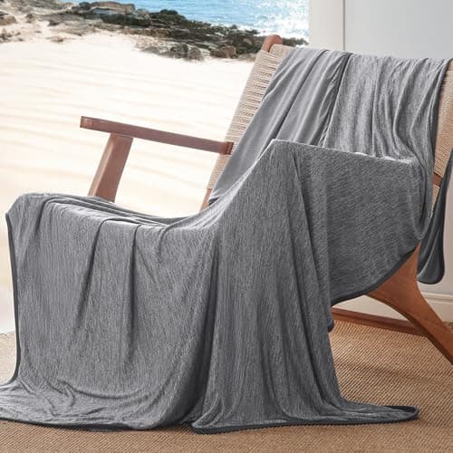 Bedsure Cooling Blanket Twin XL for Hot Sleepers - Dorm Room Essentials for Guys Girls Summer Cold Blanket with Rayon Derived from Bamboo, Ice Cool Cold Lightweight Bedding for Twin Size Bed, 60x90 - Image 1