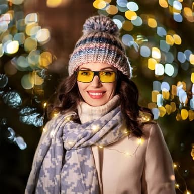 FEISEDY Night Driving Fit Over Glasses Sunglasses for Men Women,Polarized Wrap Around Yellow Sunglasses UV400 B2593 - Image 2