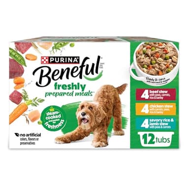 Purina Beneful Gravy Wet Dog Food Variety Pack, Prepared Meals Stew - (12) 10 oz. Tubs - Image 1