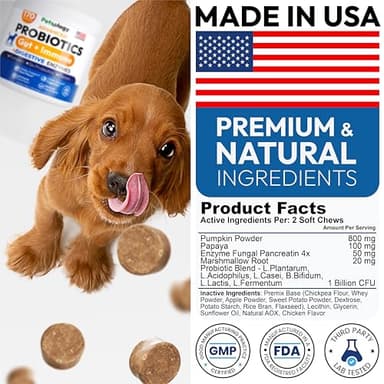 Probiotics for Dogs - 170 Dog Probiotics Chews - Digestive Enzymes & Prebiotics - Support Gut Health, Diarrhea, Gas & Constipation Relief - Itchy Skin, Allergies, Yeast Balance - Advanced Supplement - Image 6