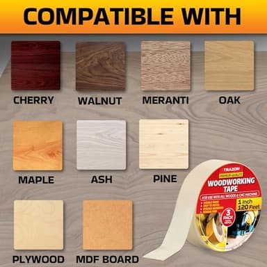 Double Sided Woodworking Tape Super Strong, 3 Pack, 1 Inch x 120 Feet, Wood Crafter Sticky Tool, Two Side Adhesive for Router Templates and CNC Machine, Removable & Residue Free - Image 6