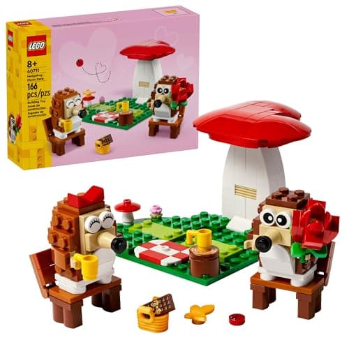 LEGO Hedgehog Picnic Date Building Toy - Animal Figures and Playset for Kids, Boys and Girls, Ages 8+ - Gift for Her and Him - with 2 Hedgehog Toys and Accessories - 40711 - Image 1