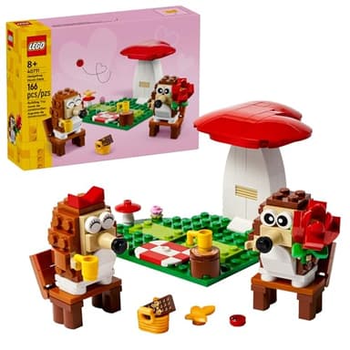 LEGO Hedgehog Picnic Date Building Toy - Animal Figures and Playset for Kids, Boys and Girls, Ages 8+ - Gift for Her and Him - with 2 Hedgehog Toys and Accessories - 40711 - Image 1
