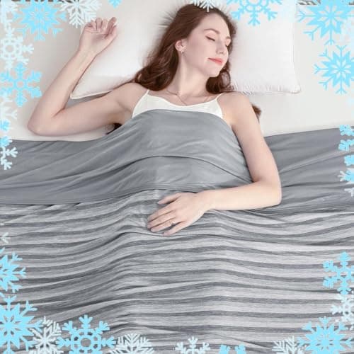 Ailemei Direct Cooling Throw Blanket for Hot Sleepers,Double Sided Cold Effect, Lightweight Breathable Summer Bed Blanket for Couch, Transfer Heat to Keep Body Cool Night Sweats,50"x70" - Image 1