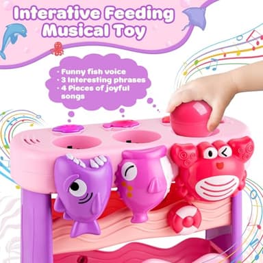 V-Opitos Musical Toy for 1, 2 Years Old Boys & Girls, Feeding Interactive Toys with Ball, Montessori Education Toys, Perfect Toddler Christmas Birthday Gifts - Image 3