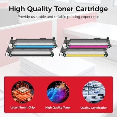 116A Toner Cartridge Set 4-Pack Black Cyan Yellow Magenta High Yield Replacement for HP 116A W2060A W2061A W2062A W2063A Compatible for HP Color Laser MFP 178nw 178nwg 179fnw 179fwg 150a 150nw Printer - Image 4