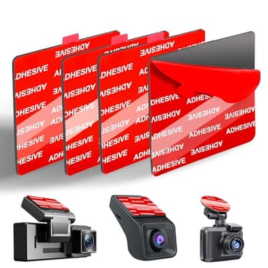 ILKCC Very High Bond Sticky Adhesive Pad for Dash Cam Windshield, 4Pcs 2.83" Square Heat-Resistant Double-Sided Replacement Sticker for Dashcam Car Mount, Glue Strip Tape for Suction Cup Phone Holder - Image 1