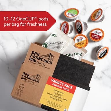 San Francisco Bay Compostable Coffee Pods - Original Variety Pack (80 Ct) K Cup Compatible including Keurig 2.0, French, Breakfast, Fog, Organic Rainforest - Image 5