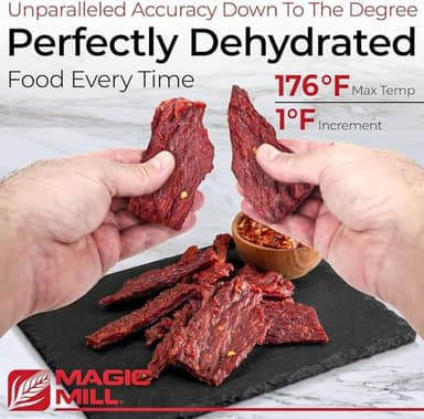 Magic Mill Pro Food Dehydrator Machine | 7 Stainless Steel Trays | Dryer for Jerky, Dog Treats, Herb, Meat, Beef, Fruit | Keep Warm Function, Digital Timer and Temperature Control, ETL Approved - Image 3