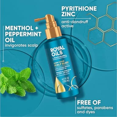 Head & Shoulders Royal Oils Scalp Elixir Treatment - Instant Soothe, Anti-Dandruff, Dry Scalp Relief & Hydration with Cooling Menthol & Peppermint Oil, 4.2 fl oz - Image 7
