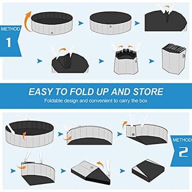 Niubya Foldable Dog Swimming Pool, Collapsible Hard Plastic, Portable Bath Tub for Pets Dogs and Cats, Pet Wading Pool for Indoor and Outdoor, 64 x 12 Inches - Image 7