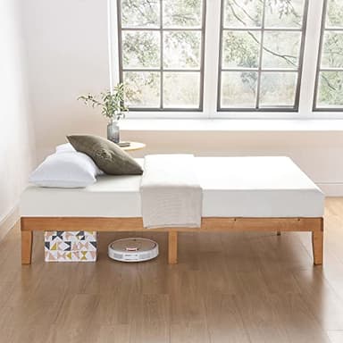 Mellow Naturalista Classic - 12 Inch Solid Wood Platform Bed with Wooden Slats, No Box Spring Needed, Easy Assembly, King, Natural Pine - Image 3