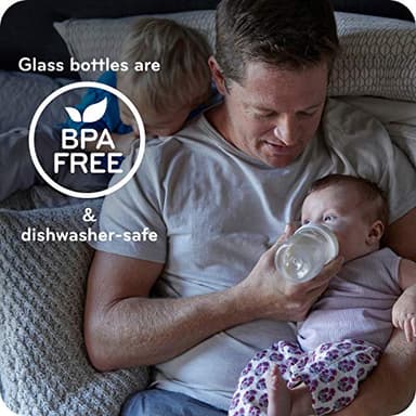 NUK Simply Natural Glass Baby Bottles, 4 oz, 3 Pack - Image 6