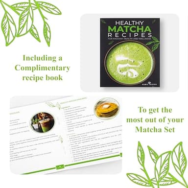 Marce Matcha Whisk Set- Matcha Set includes Matcha Whisk and Bowl with Spout, Sifter, Holder and Scoop- The Perfect Bamboo Whisk for Matcha Tea (Pink) - Image 4