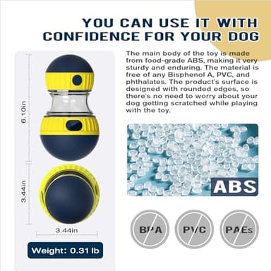 TLKNG Large Size Dog Enrichment Toy for Small/Medium Breed Dogs Treat Dispenser Ball Puppy Cognitive Toys Interactive Stimulating Game Food Dispensing Balls Puzzles Feeder Indoor Gift - Image 5