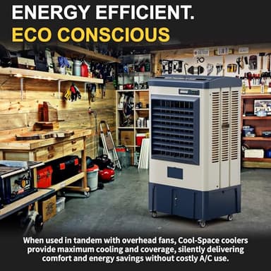 Landeagle Swamp Cooler,4800CFM Portable Evaporative Air Cooler with Continuous Auto Fill,Outdoor Cooling Fan with 10.6 Gal Tank,120°Oscillation,3 Speed for Patio Garage Industry Commercial Use,41 Inch - Image 8