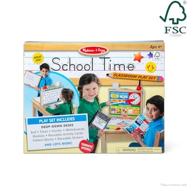 Melissa & Doug School Time! Classroom Play Set Game - Be Teacher or Student - FSC Certified - Image 4