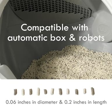 Lady N Granular Tofu Cat Litter Mini-Pellet Compatible with Automatic Self Cleaning Cat Litter Box, Strong Clumping Ultra Absorbent, Low Tracking, Odor Control Activated Charcoal 18lb - Image 5