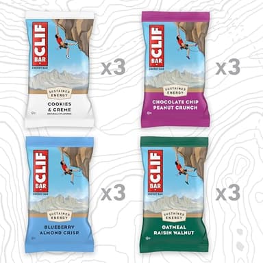 CLIF BAR - Variety Pack - 4 Flavors - Made with Organic Oats - Energy Bars - Non-GMO - Plant Based Protein Bars (12 Pack) - Image 3