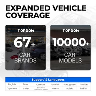 OBD2 Scanner TOPDON AD500, Oil SAS Throttle TPMS BMS EPB Reset, Engine ABS SRS Transmission, Diagnostic Scan Tool, AutoVIN, Car Check Engine Code Reader with Battery Test, Lifetime Wi-Fi Free Update - Image 6