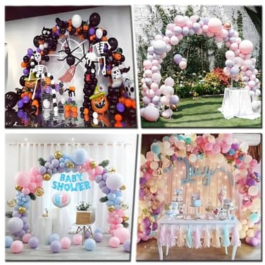 GIMCALO Balloon Arch Stand Kit, 2IN1 Metal Balloon Column Arch with Weighted Water Bag for Birthday, Graduation Ceremony, Baby Baptism, Wedding, Engagement , Various Festival Party Decoration - Image 5
