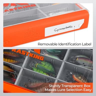 KastKing HyperSeal Waterproof Tackle Box, 3600 and 3700 Tackle Trays, Fishing Tackle Box Organizer with Removable Dividers, Lure Box and Terminal Tackle Storage - Image 5
