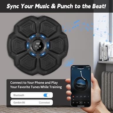 Music Boxing Machine, Music Punching Machine for Adults Kids, Interactive Boxing Target Wall Mounted with Gloves, Gift for Family Friends Large Size - Image 2
