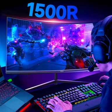 ZZA 32 Inch Monitor,1440p,2K 165Hz, 1ms Response Time,Computer Monitor FreeSync & G-Sync, HDR10, 122% sRGB Coverage, DP/HDMI, PC Monitor VESA Mount Compatible - Image 6