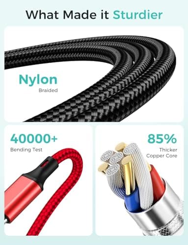 Travel Essentials,4 in 1 for Apple Watch Charger/iPhone Charger/Multi Charging Cable Cord,Vacation RV Camping Essentials,USB C/L/Micro Portable Charger for iWatch 11-1/iPhone 17-12,Car-4FT - Image 6