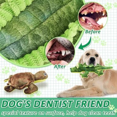 LECHONG Stuffed Animal Dog Toys, 5 Pack Tough Squeaky Dog Toys, Plush Toys Assortment, Great Value Pet Toys Bundle, Woodland Series Chew Toys for Large Medium and Small Dogs Puppy Pet Toys - Image 3