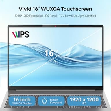 Lenovo 2025 IdeaPad Slim Business AI-Powered Laptop, 16" WUXGA Touchscreen, Intel Core 7 240H, 64GB DDR5 RAM, 2TB SSD, Copilot, Webcam, Backlit, Wi-Fi 6, W11P, Bundle with ADATA 512GB External SSD - Image 5
