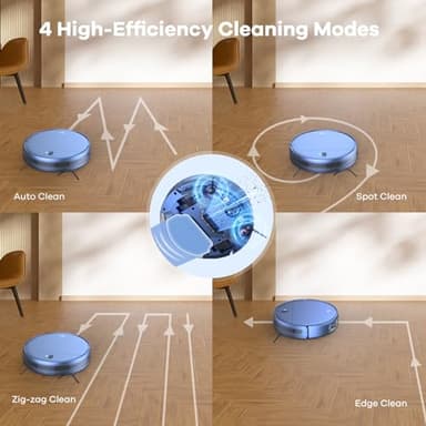 ZCWA Robot Vacuum and Mop Combo, 2 in 1 Mopping Robotic Vacuum with WiFi/App, Robotic Vacuum Cleaner, Schedule Settings, Self-Charging, Ideal for Hard Floor, Pet Hair and Low Pile Carpet - Image 4