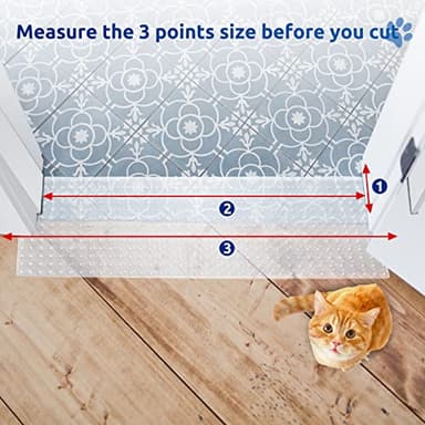 Carpet Protector for Pets Cat Carpet Protector/Repellent Barrier for Doorway Corner, Anti Scratch Under Door Cat Scratch Protector Mat, Easy to Cut Plastic Stopper (Clear, 3.6FT-1pack) - Image 3