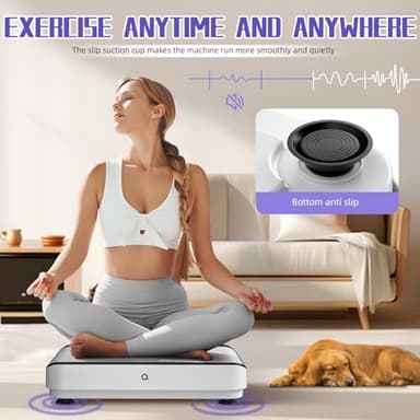 Vibration Plate Exercise Machine | with Bluetooth for Lymphatic Drainage | 400lbs Capacity with 9 Preset Modes & 99 Speed | Home Gym Equipment for Whole Body Vibrating Workout | Weight Loss & Toning - Image 6
